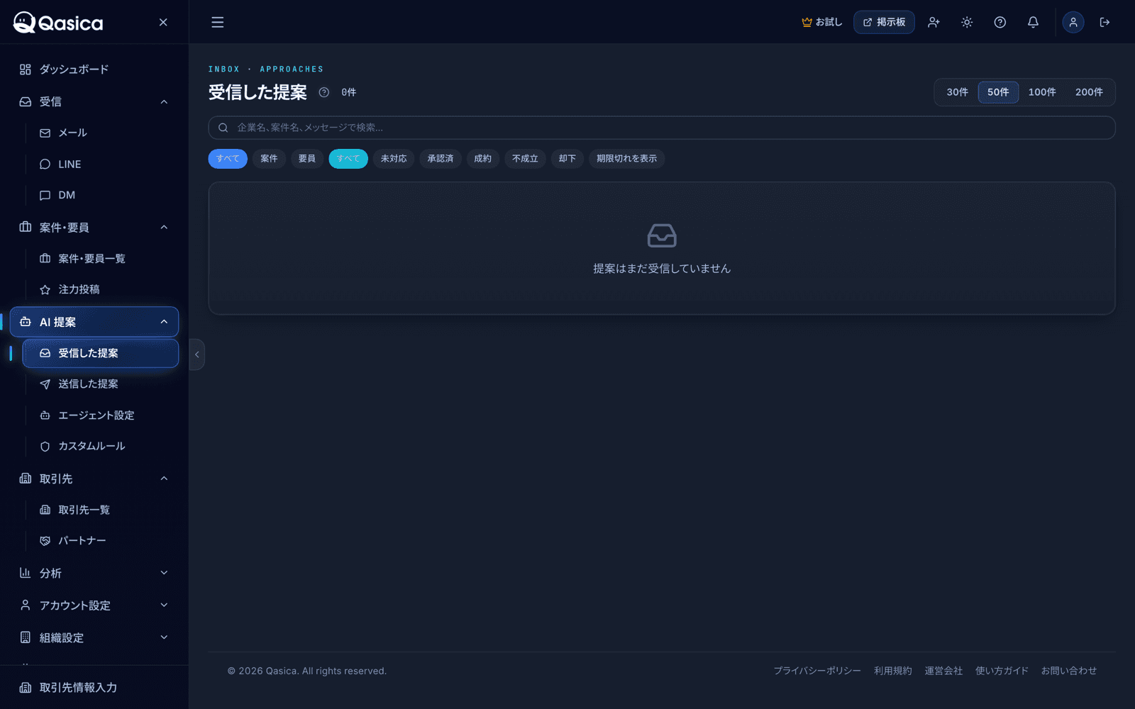 提案受信ボックス